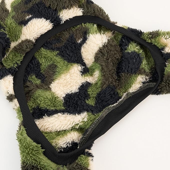 XPUDAC Dog Sweater, Dog Winter Clothes for Small Medium Dogs Girl Boy Fleece Doggy Pajamas for Winter Christmas, Camouflage, Small