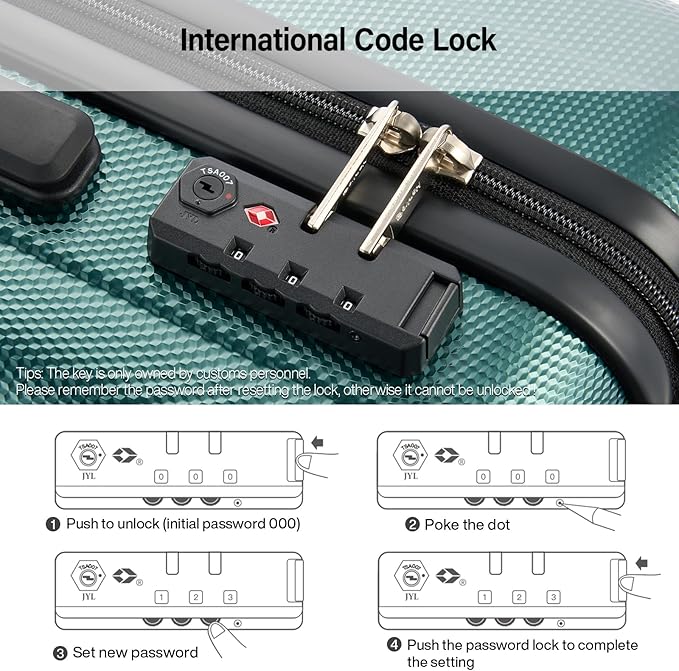 Hanke Hardshell Luggage Sets 2 Piece Extra Large Suitcases with Lock,28 Inch Luggage with Spinner Wheels, Travel Suitcase for Women Men 20 29Inch,Blackish Green