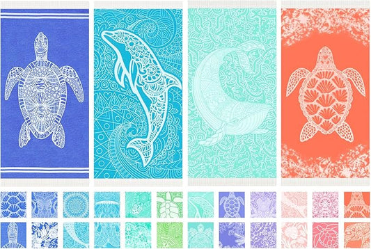 Thin Turkish Beach Towel Lightweight Soft Cotton Extra Large XL Oversized Sand Free Sandproof Absorbent Quick Dry Towels Cloud Bath Pool Travel Compact Essentials Accessories for Adult Gifts