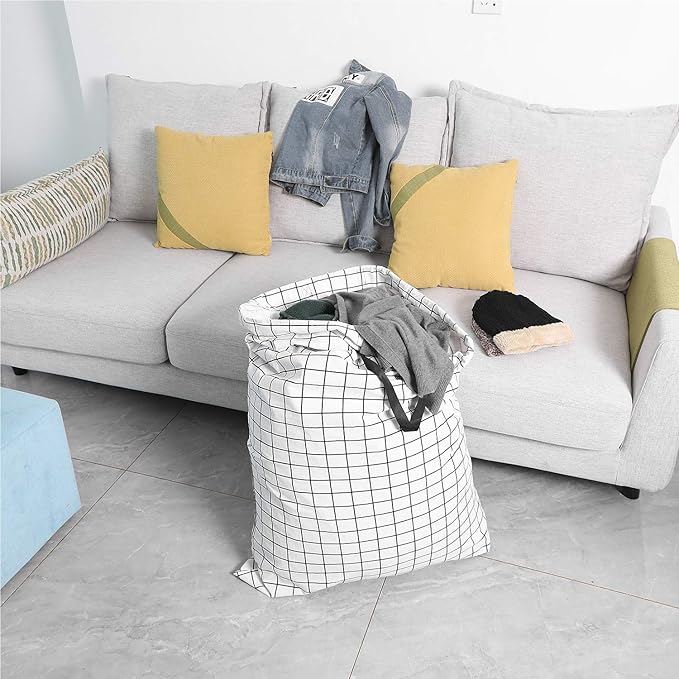 SWISSELITE Heavy Duty Laundry Drawstring Bag with Strap, 28 x 40 Inches Travel Dirty Clothes Bag for Laundromat and Household, 6 Color