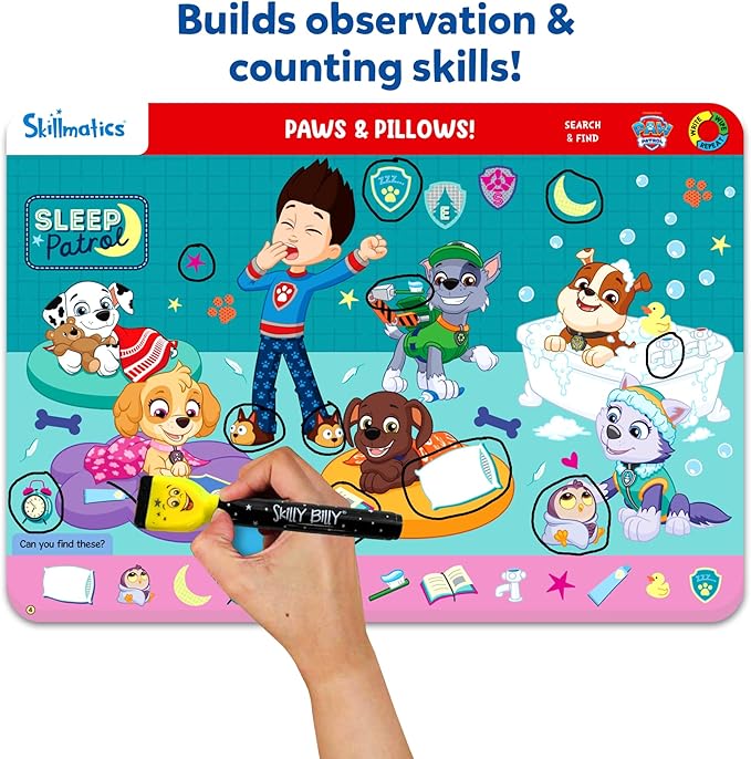 Skillmatics Search and Find PAW Patrol Educational Game - Reusable Preschool Learning Activities, Perfect for Toddlers & Kids Who Love Toys, Art & Crafts, Gifts for Boys & Girls Ages 3, 4, 5, 6