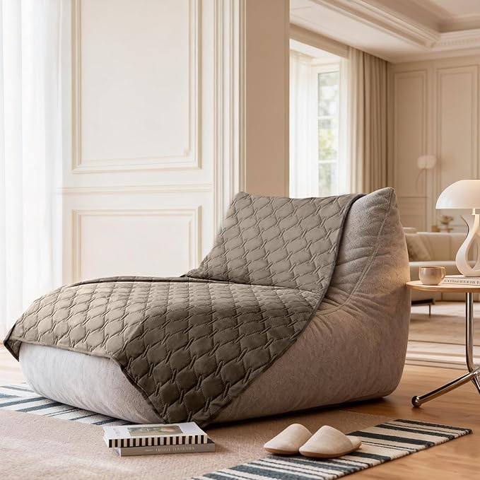 gogobunny 100% Double Sided Waterproof Dog Blanket Soft Pet Bed Cover Reversible Protect Furniture Couch Sofa Car for Puppy Cat Kids (Dark Walnut/Light Walnut, 68x82 Inch (Pack of 1))