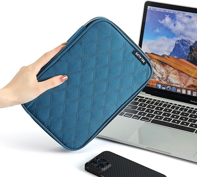 BELALIFE Electronic Organizer, Portable Travel Cable Bag, Tech Storage for Cord, Charger, Phone, Earphone, Hard Drive, USB, SD Card and Other Accessories, Lake-Blue
