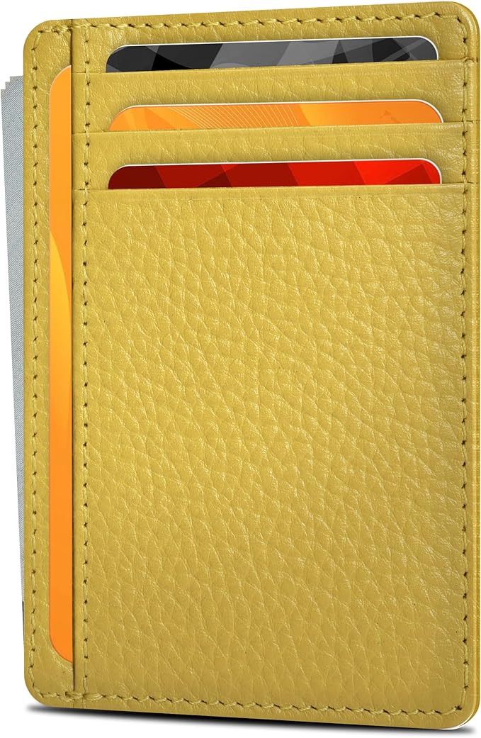 Oak Leathers Leather Slim Minimalist Wallet for Men & Women RFID Front Pocket Leather Card Holder Wallets