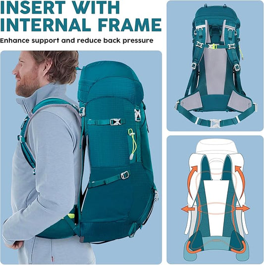 N NEVO RHINO Internal Frame Hiking Backpack 50/60/65/70/80L, Mountain Climbing Camping Backpack Daypack Waterproof Rain Cover | Mountain Climbing, Camping Backpack, Daypack, Waterproof, Rain Cover