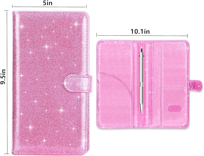 Car Registration and Insurance Card Holder, Document Holder for Cards, Driver Vehicle License Document Glove Box Compartment Organizer, Car Essentials For Women