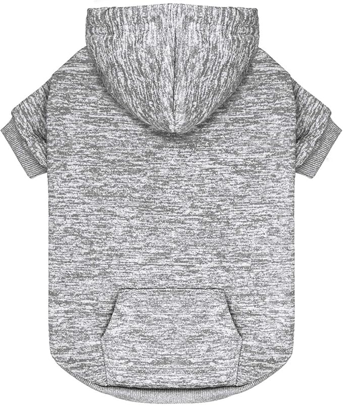 Dog Sweaters for Small Dogs Dog Hoodie Fleece Pet Sweater Soft Clothes Sweatshirt with Pocket Pet Hoodie for Small Dogs Puppy Sweater(Grey&XS)