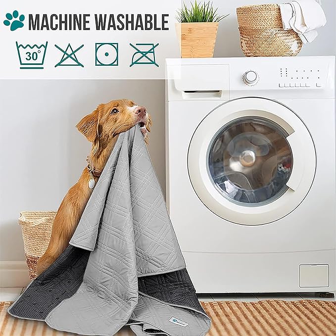 PetAmi Waterproof Bed Cover for Dogs, Pet Blanket Couch Cover, Reversible Furniture Cover Sofa Protector for Pet Cat Bed, Washable Dog Blanket for Seat, 30x70 Light Gray