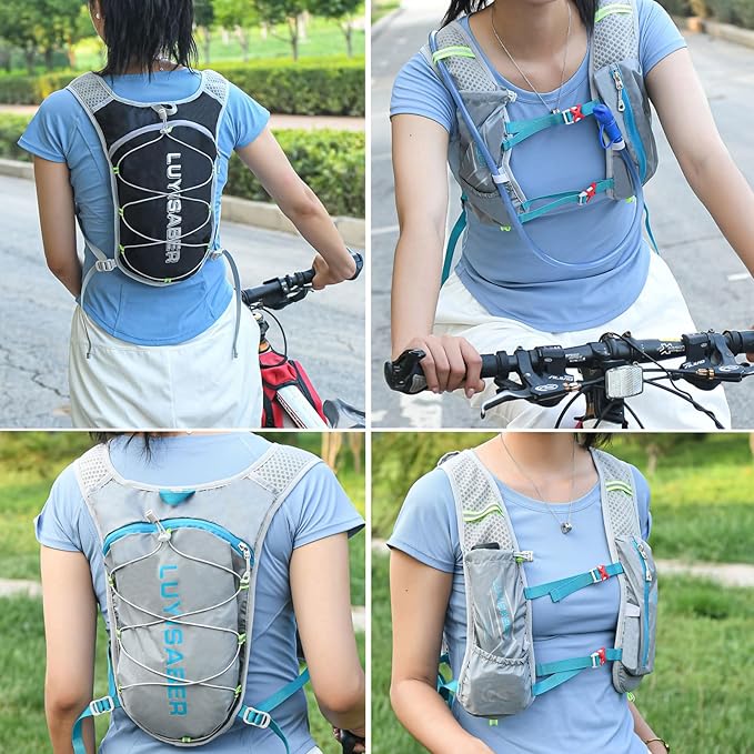 Azarxis Hiking Hydration Pack 5L Running Backpack Daypack Vest with 2L Water Bladder for Women Men Cycling Biking Trail Race