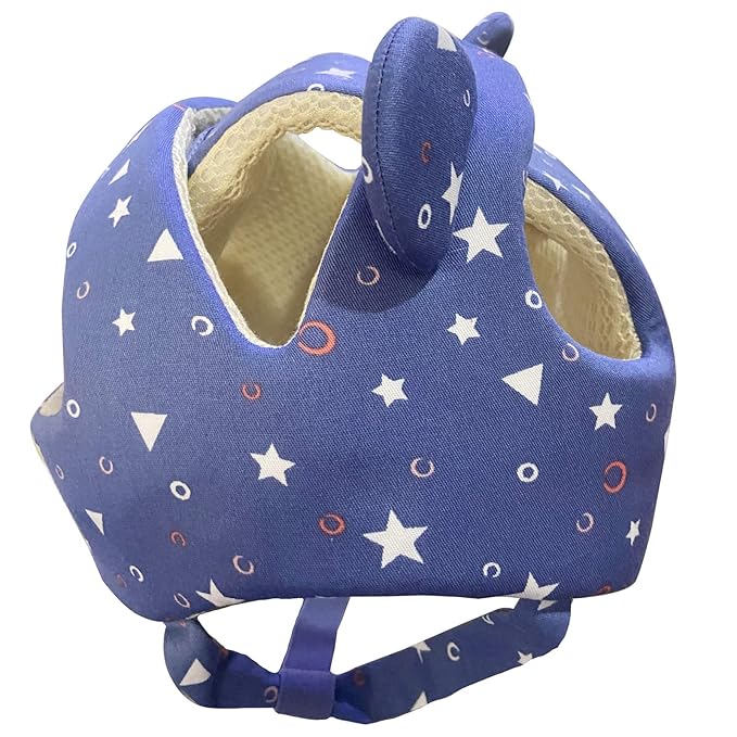 Baby Infant Helmet Toddler Headguard Head Protective Cushion Cute Children Adjustable Helmet Hat Harnesses Cap Kid Child Crawl Walk Playing (Starry Blue)