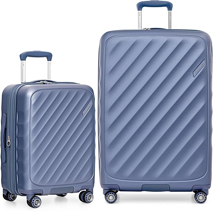 Traveler's Choice Elm 2PC Hardside Spinner Luggage Set - Matte Navy