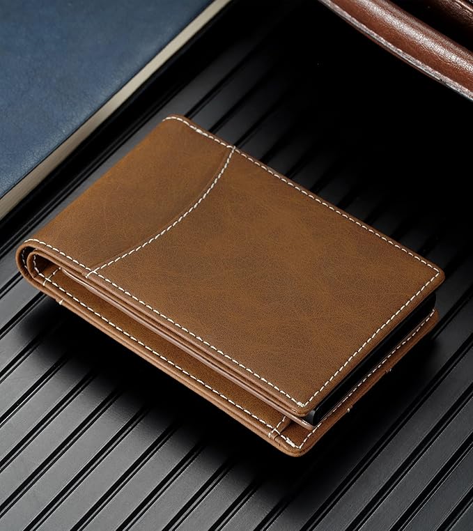 furid Smart Card Wallet for Men Slim: Minimalist Wallet For Men - RFID Blocking Pop Up Front Pocket Wallet, Metal Wallet 11 Card Holder