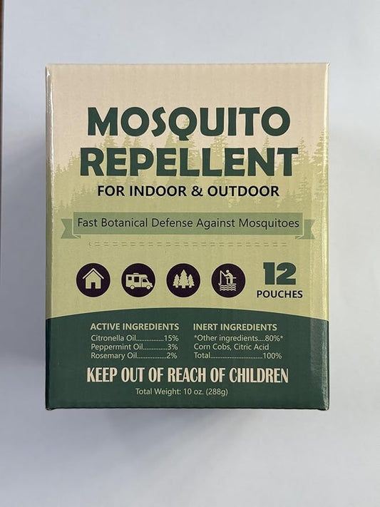 12 Pcs Mosquito Repellent for Patio, Mosquito Repellent Pouches, Mosquito Deterrent Indoor Outdoor, Mosquito Control, Keep Mosquitoes Away from Home Patio Camping