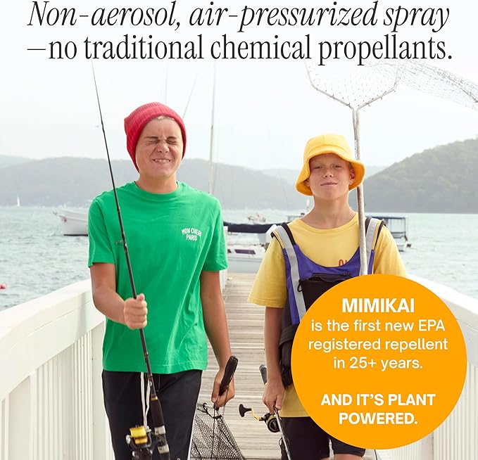 Mimikai Mosquito and Tick Repellent Spray, DEET-Free for Skin and Outdoor Use, Plant-Powered Skincare, 5.5oz