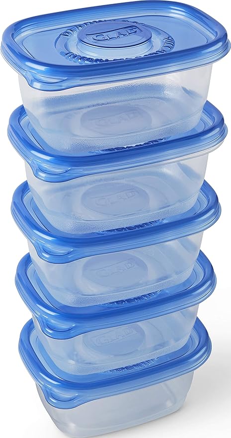GladWare Soup & Salad Everyday Use, Medium Rectangle Storage, Standard, 24 Oz, 5 Count
