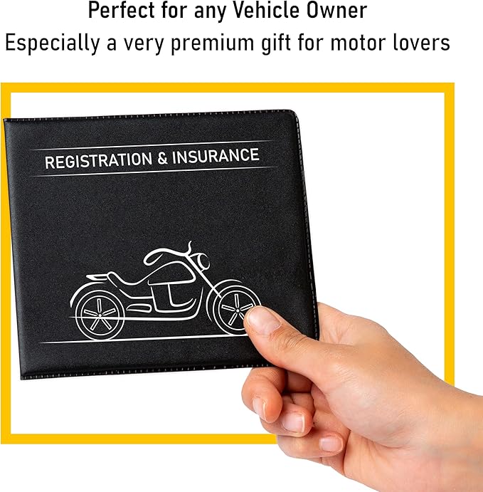 CANOPUS Car Registration and Insurance Holder, Car Document Holder, Vehicle Registration and Insurance Card Holder, Wallet for Auto, Trailer, Motorcycle, Truck, Vehicle Paperwork Organizer (2 Pack)