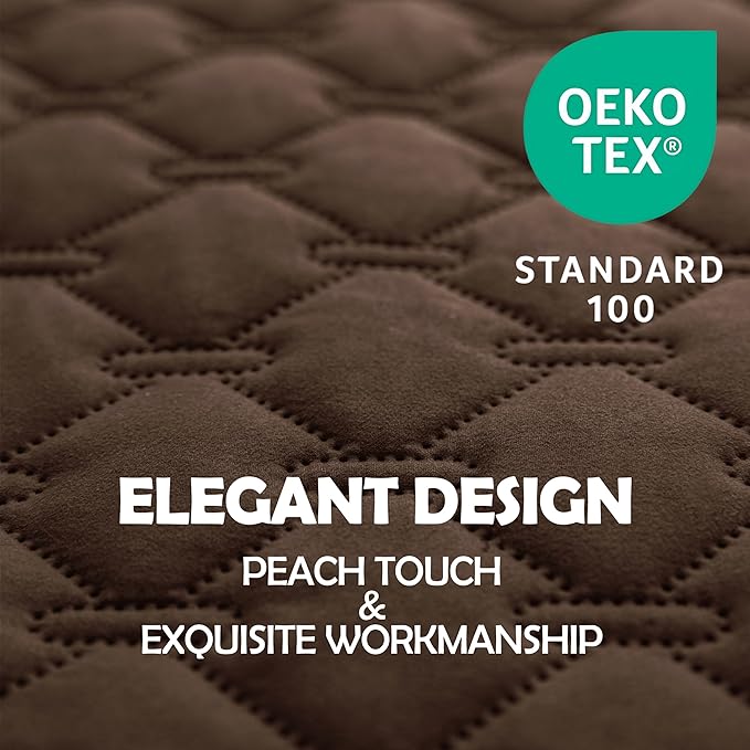 gogobunny 3X Stronger Waterproof Pet Blanket, Scratch Proof Furniture Protector for Dogs Cats, Reversible Cover 52x82 Inch, Dark Chocolate