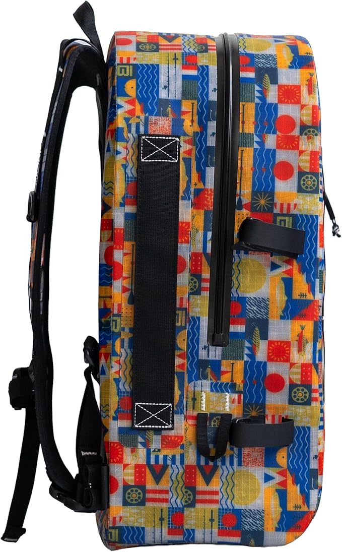 BOTE Highwater Backpack Waterproof Outdoor Zipper Dry Bag 28 Liter Capacity Molle Straps Fully Submersible Watersports Kayaking Fishing Hunting Boating