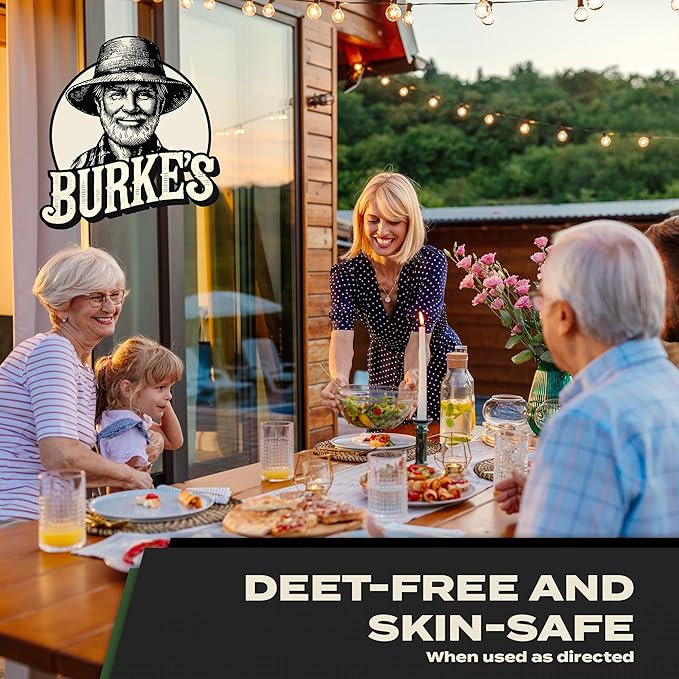 Burke's Natural Mosquito Repellent, DEET Free Mosquito Spray for Outdoor & Travel, 3 oz (90mL)