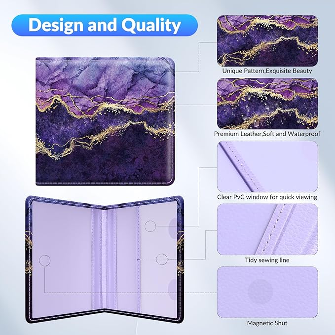 Car Registration and Insurance Card Holder，Vehicle Glove Box Car Organizer，Accessories Case for Storing Driving Licences, Cards, Documents