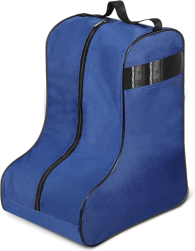 1 Pc Boot Bags for Cowboy Boots Portable Storage Bag for Travel Long Tube Shoes Bags Men Tall Shoe with Handle for Home (Dark Blue)