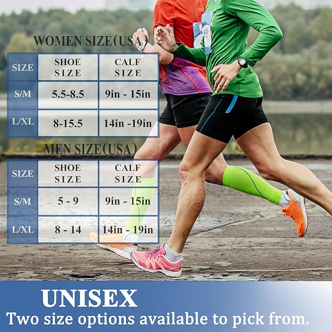 CHARMKING Compression Socks for Women and Men Circulation 4 Pairs 15-20 mmHg Best Support for Athletic Running Cycling