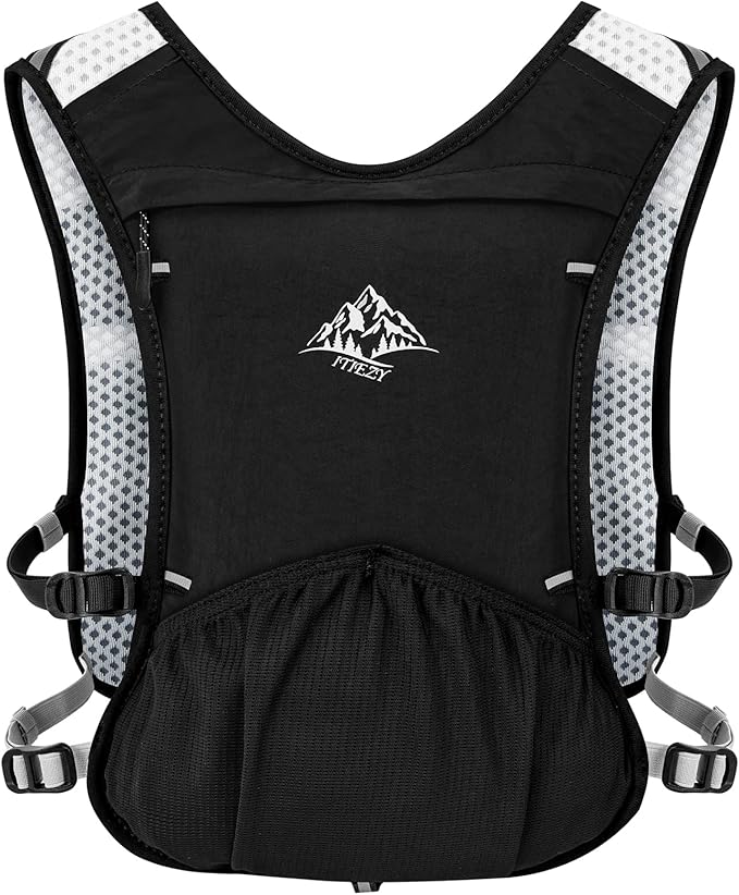 Running Hydration Vest for Women Men - Waterproof Running Water Backpack Hydration Pack with 12 Pockets, Lightweight Water Vest for Hiking Trail Cycling Marathon Race