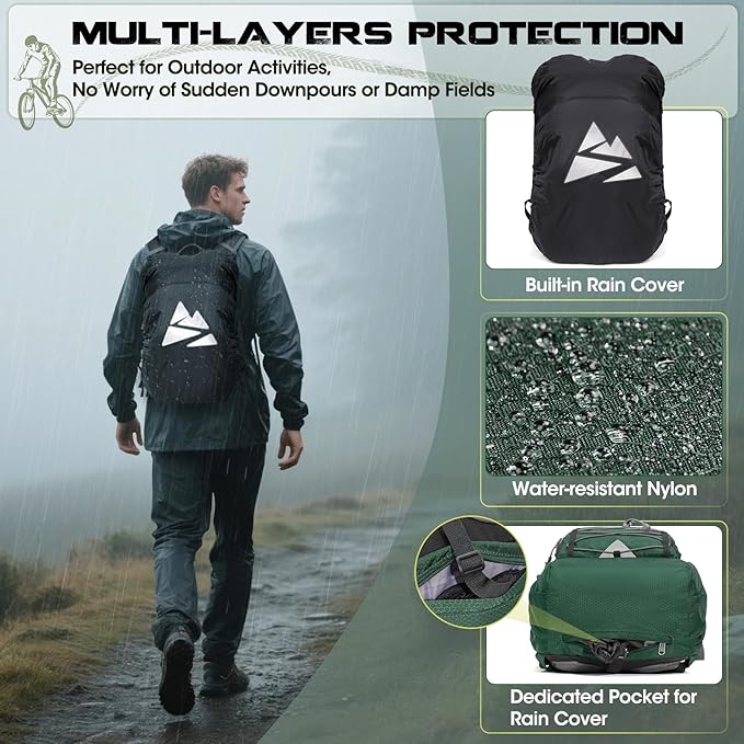 Hydration Backpack with Water Bladder, 18L Lightweight Hiking Backpack for Women&Men Small Insulated Hydration Water Pack for Hiking, Running, Cycling, Biking