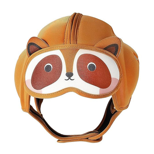 MAMBOBABY Baby Safety Helmet for Crawling and Walking for 6-24 Months Infant Head Protection - Soft and Adjustable - Lightweight and Comfortable Baby Head Guard-Raccoon