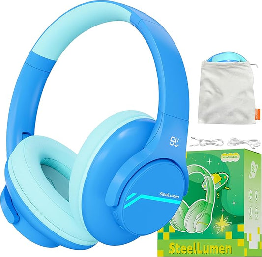 Nova1Lite Kids Wireless Active Noise Cancelling Headphones, Bluetooth 5.3, Safe Volume 74/85/94dB, Real 40H Battery, Type-C Fast Charging, boy Girl Built-in Mic for School Travel Airplane