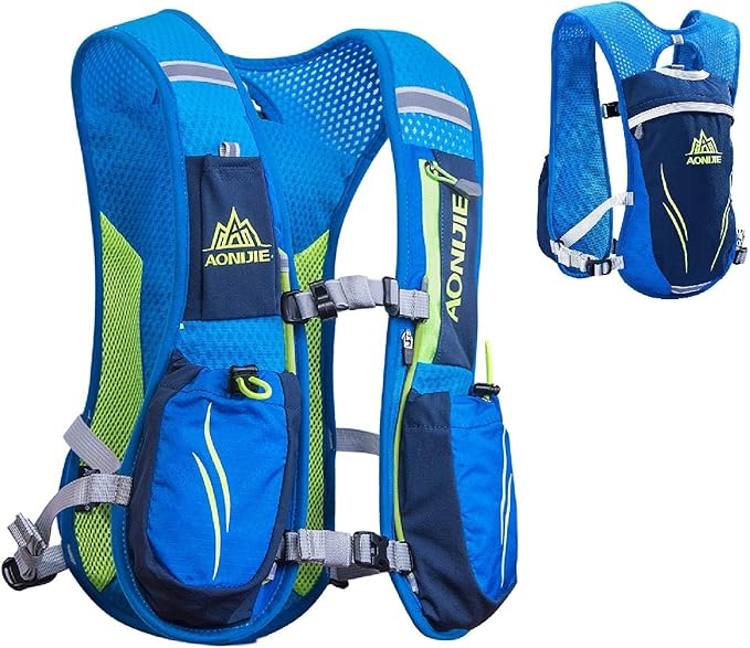 YAPJEB Running Hydration Vest Lightweight Water Pack for Men Women 5L 5.5L Backpack for Marathon Trail Race Hiking Cycling Camping Jogging