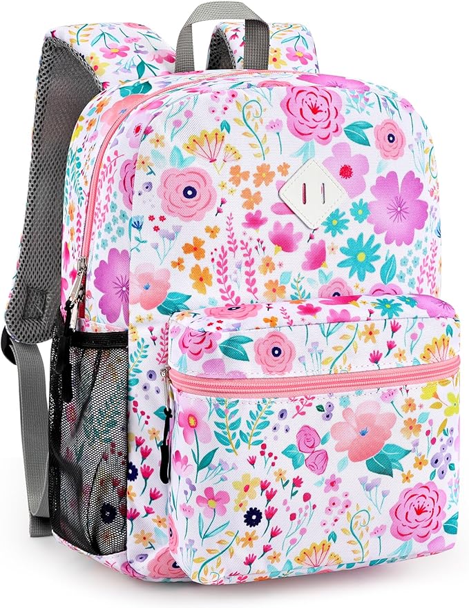 STEAMEDBUN Kids Backpack for Girls, Flower Kindergarten Backpack for Toddler Girls Age 3-8