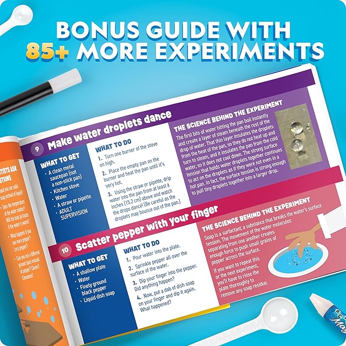 NATIONAL GEOGRAPHIC Science Magic Kit – Science Kit for Kids with 100+ Unique Experiments and Magic Tricks, Chemistry Set and STEM Project, A Great Gift for Boys and Girls (Amazon Exclusive)