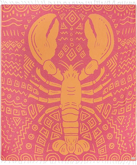 Sand Cloud Turkish Beach Towel - Sand Free - 100% Organic Turkish Cotton Yarn - Quick Dry Towel for Beach, Picnic, Blanket or Bath - As Seen on Shark Tank - Marine Life (Bohemianster)