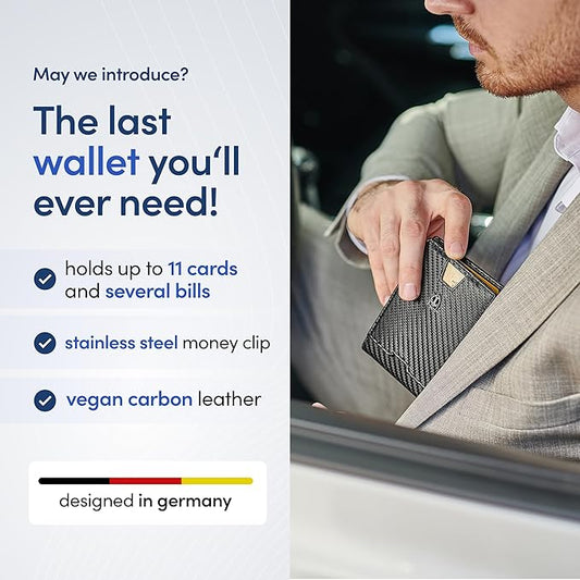 TRAVANDO Mens Wallet with Money Clip AUSTIN RFID Blocking Bifold Credit Card Holder for Men with Gift Box