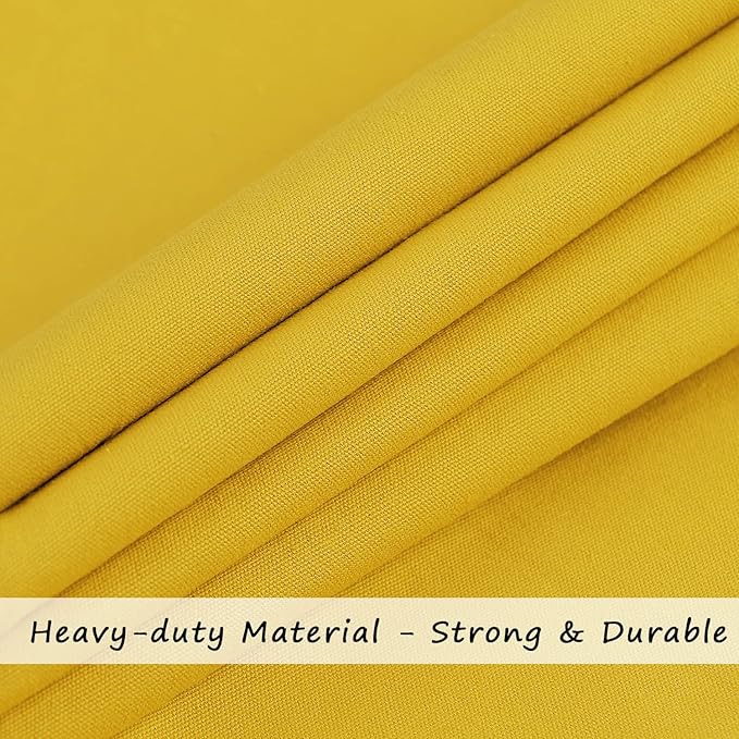 Cotton Canvas Laundry Bag with Handles & Drawstring Straps, Heavy Duty Extra Large Laundry Bags for Laundromat and Household, 25.5x34 Inch, Yellow