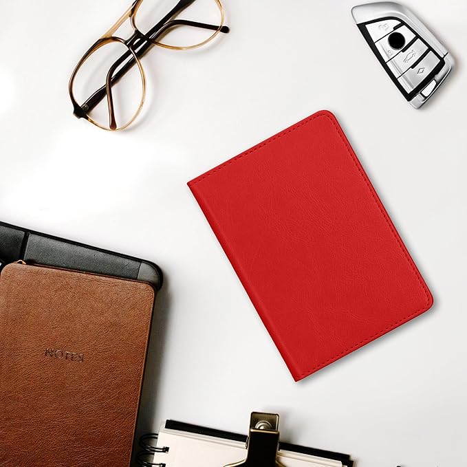 kwmobile Registration and Insurance Holder - Car Document Holder for Vehicle Documents and Cards - PU Leather - Black