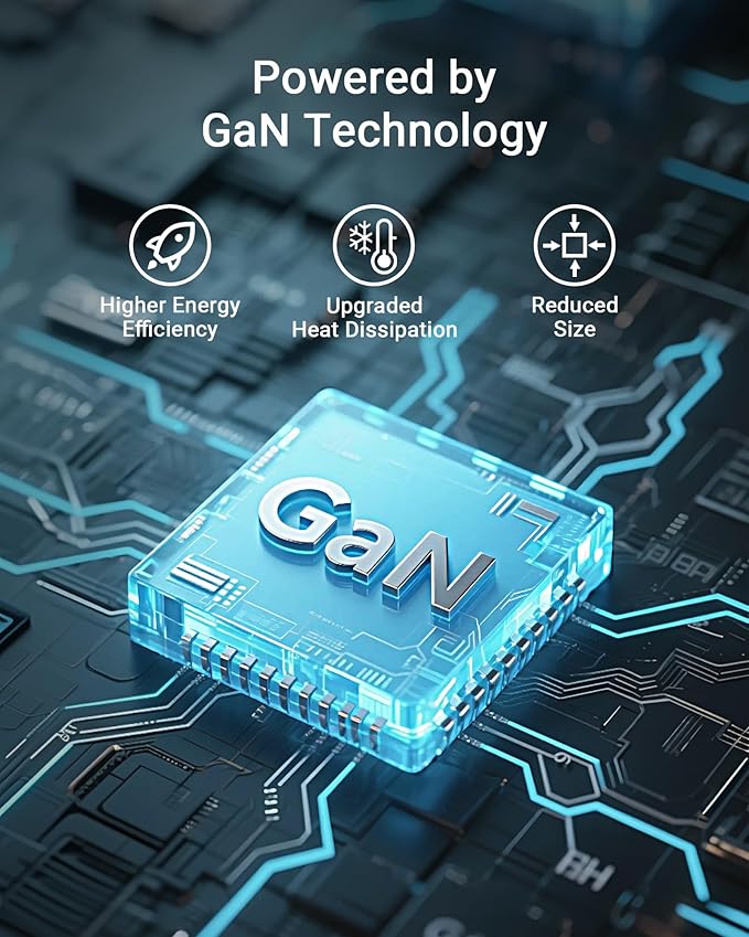 100W USB C Charger Block, 4-Port GaN and Ultra-Compact Wall Adapter, for MacBook, iPhone 17/16 Series, Samsung Galaxy, Pixel, and More