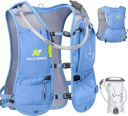 Running Vest with Water Bladder 1.5 Liter, Small Hydration Water Vest, Lightweight Hydration Pack Multi-Pocket 11x - for Hiking Race Trail Marathon for Women Men