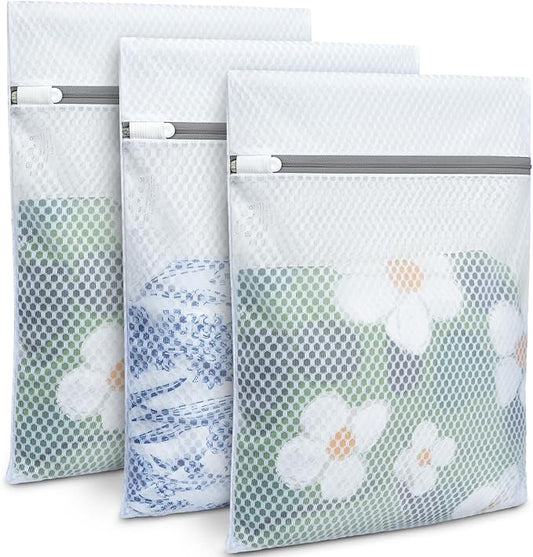 BAGAIL Laundry Bags Mesh Wash Bag for Intimates Lingerie and Delicates,3Pcs(Honeycomb,3S)