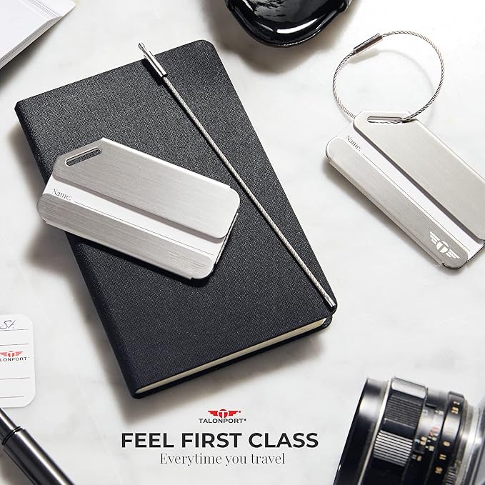 Original Indestructible Luggage Tags for Travel Stand Out with Stainless Steel Privacy Personalized Luggage Tags with Free Smart Bag Tag Recovery Included