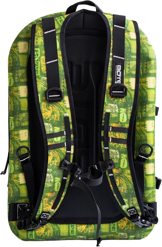 BOTE Highwater Backpack Waterproof Outdoor Zipper Dry Bag 28 Liter Capacity Molle Straps Fully Submersible Watersports Kayaking Fishing Hunting Boating