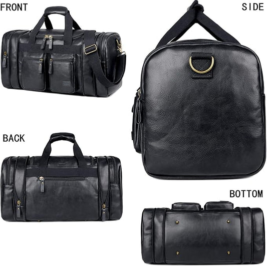 Vegan Leather Travel Duffel Weekender Bag Carry on Overnight Bag Sports Duffel bag For men and Women HB-21