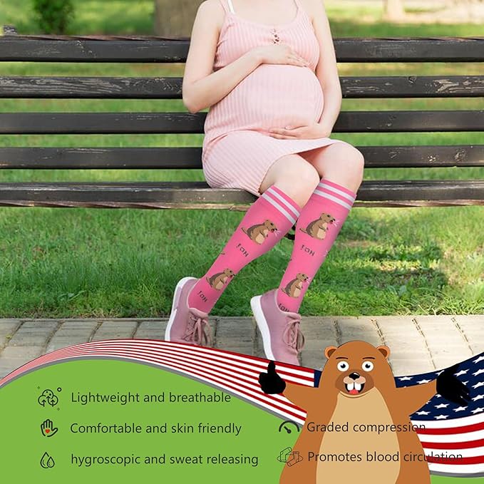 fenglaoda Compression Socks for Women Men Support Circulation 6 Pairs Socks For Nurse, Travel, Flight