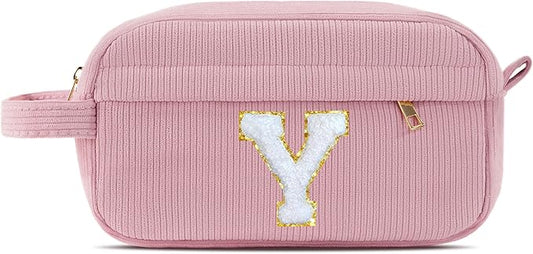 Pocmimut Preppy Makeup Bag,Cosmetic Bag Pouches Toiletry Bag for Graduation Gifts Birthday Gift Teacher Gifts for Girls,Y