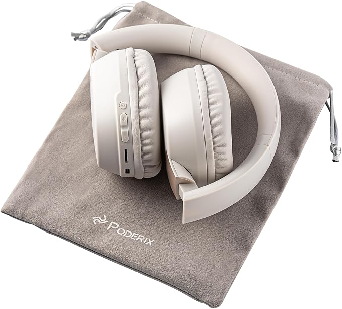 PDbeam Over Ear Wireless Bluetooth Headphones with Microphone, Foldable Over The Ear Noise Reduction Stereo Headphones, Lightweight Soundproof Sport Bluetooth Headset