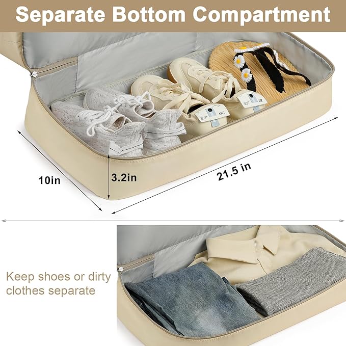 IBFUN Weekender Bags for Women, Travel Duffle Bag with Shoe Compartment Carry on Weekender Overnight Duffel for Weekend Travel Business Trip 3PCS