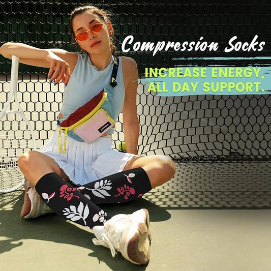 Copper Compression Socks 15-20 mmHg for Men & Women 8 Pairs – Circulation Support for Nurses, Travel, Running, Hiking, Soccer