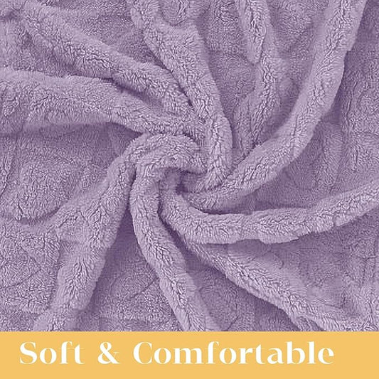 MACEVIA Fluffy Fleece Dog Blankets, Warm Soft Fuzzy Pets Blanket for Puppy, Small, Medium, Large Dogs and Cats, Plush Pet Throws for Bed, Couch, Sofa, Travel (24x29 Inch,Light Purple)