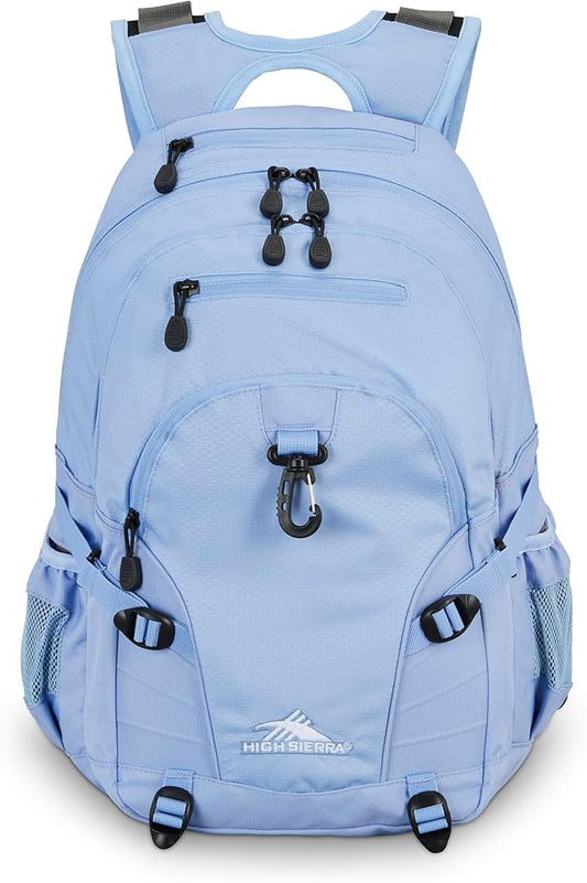 High Sierra Loop-Backpack, School, Travel, or Work Bookbag with tablet-sleeve, Cornflower Blue, One Size